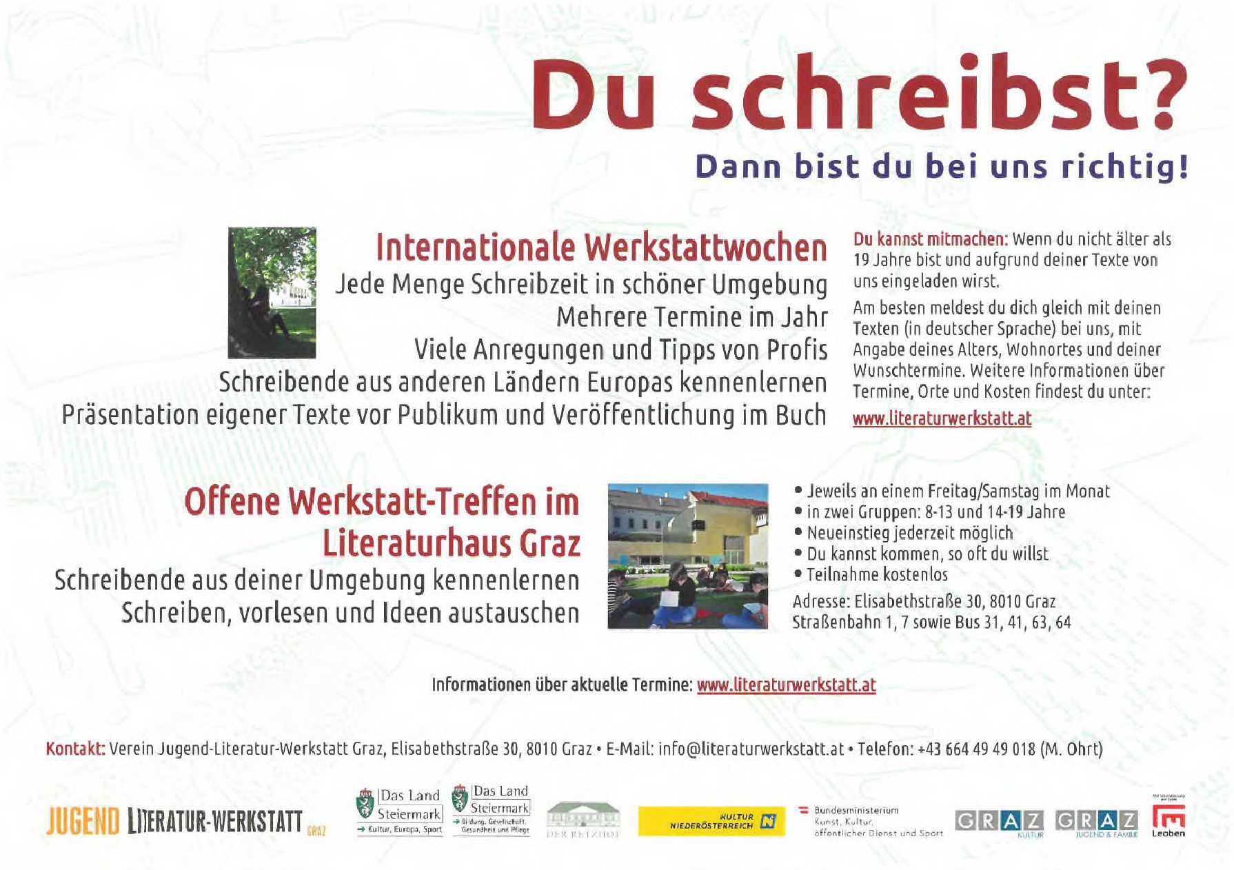 Internationale Werkstattwochen Literaturhaus